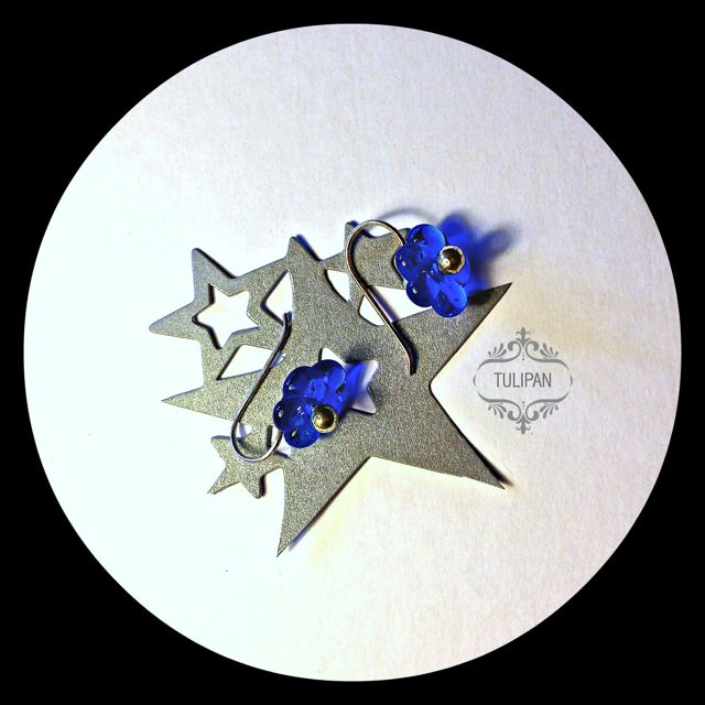 Boucles d'oreilles "Fleurs d'ICI" Bleuet