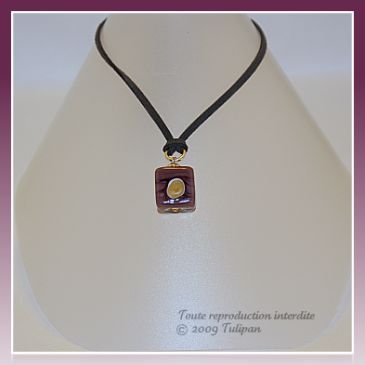 Pendentif nougat carré à la lavande